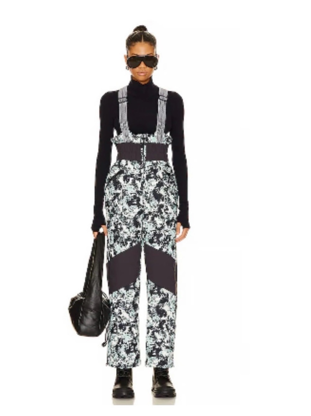 Free People X FP Movement All Prepped Ski Bib In Wild Floral Combo